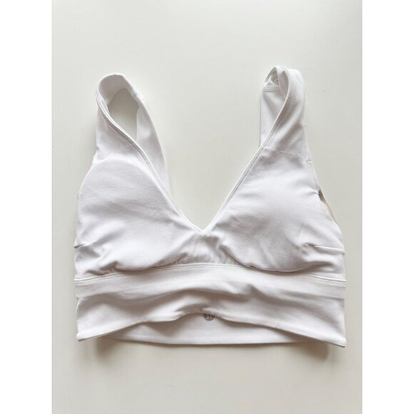 Lot of 2 LULULEMON Align V-Neck Washed Mauve White Long Line Sports Bras, Size 6 - Picture 14 of 16